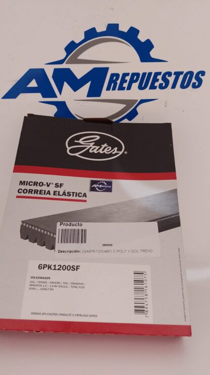 6SK1200  CORREA POLY V ELASTICA    989996    GATES    cod 5016