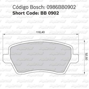 0 986 BB0 902 PASTILLAS DE FRENOS BOSCH   7798174871924 PD 1386