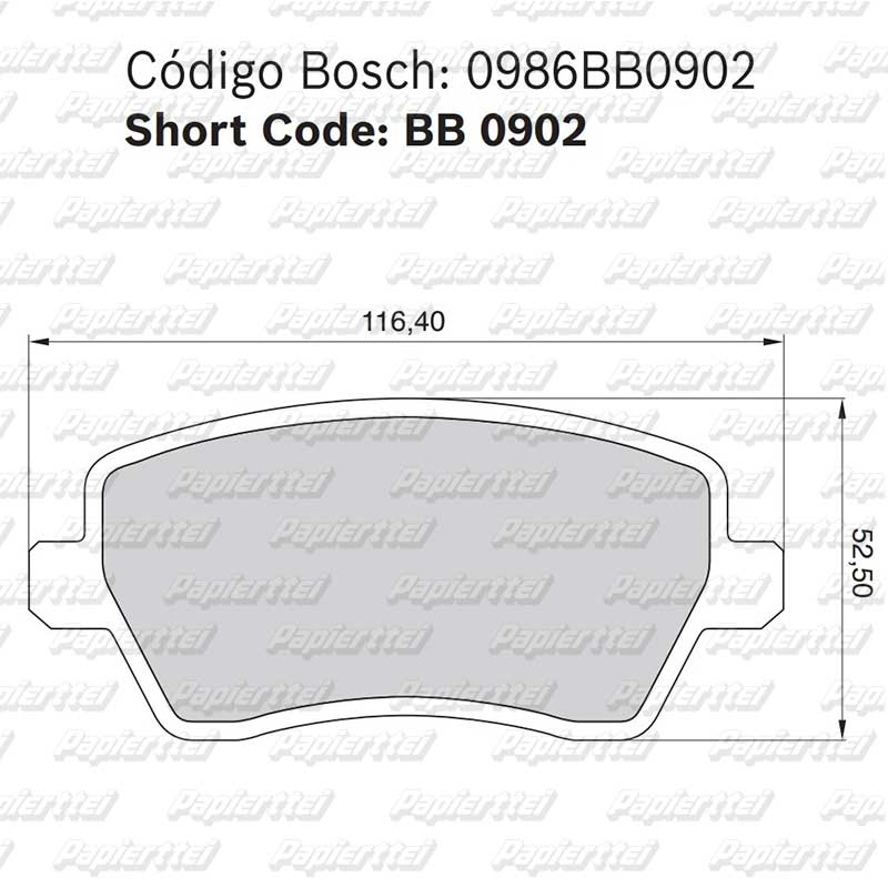 0 986 BB0 902 PASTILLAS DE FRENOS BOSCH 7798174871924 PD 1386