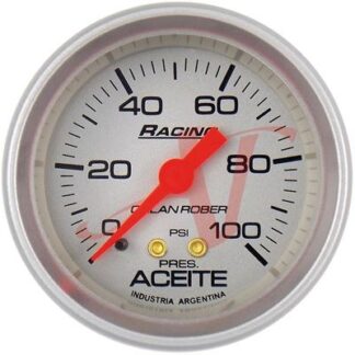 44-315P100 - MANOMETRO 100 LIBRAS RACING 52MM PLATA