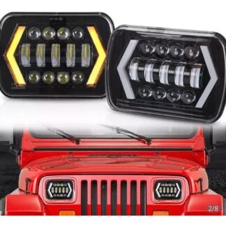 1188  OPTICA LED RECTANGULAR UNIVERSAL 2 FLECHAS C/GIRO  7"