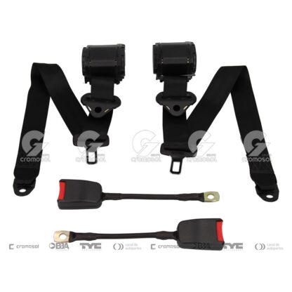 4797  Cinturon de seguridad Universal Homologado inercial delantero 3 puntos con baston (juego)
