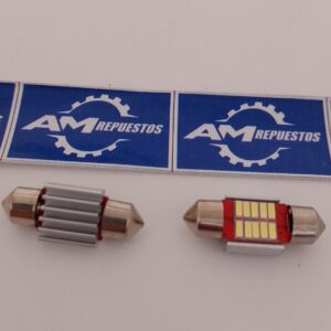 LEDS SMD TUBULAR - FESTOON 2 LED 5050 SMD 31MM CANBUS - BLANCO 12V