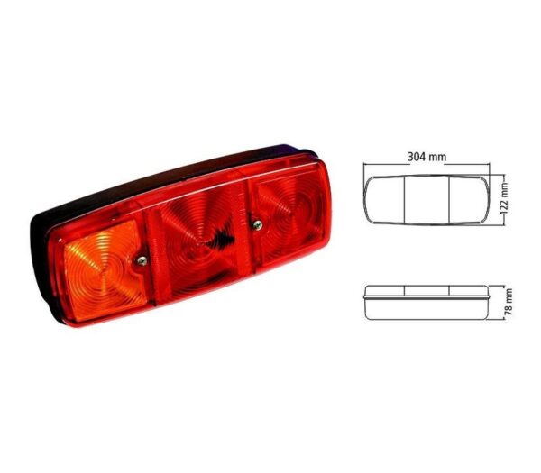 BAI1300CRA   FAROS TRASEROS ( CRISTAL - ROJO - AMBAR ) POR JUEGO   1300
