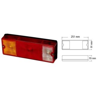 1580  FAROS TRASEROS RECTANGULAR  BAI1580