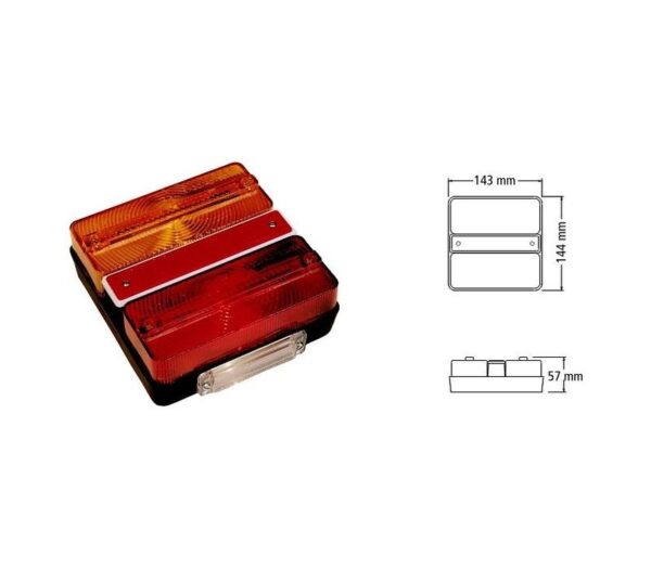 BAI1260  FAROS TRASEROS CUADRADOS