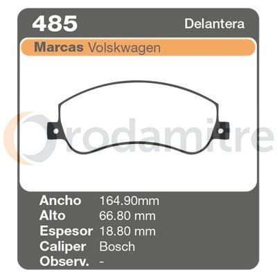 485m 2400506  PASTILLAS DE FRENO   FRI-485