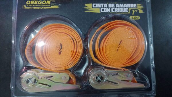 N° TOW002  cinta de amarre de 1" de ancho y 3.50 mts largo