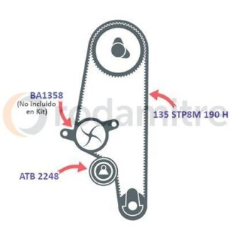 ktb341   KTB341 DAYCO KIT DISTRIBUCION IDEM SKF VKMA 01107