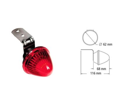 BAI 1021  FARO DE POSICION PERITA FIJO ROJO  (CAMPO)