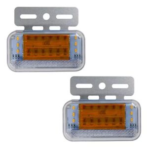 26266 JUEGO DE FAROS LED LATERALES CAMION 12V - AMBAR (POLI)