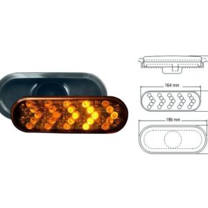 BAI1030E  FARO ELECTRONICO TRASERO OVAL SECUENCIAL  3020E'A