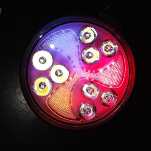 661094226020   DJ912SPIN  FARO DE LED CIRULAR - 47 LED 141W BLANCO CON DRL RUNNING RGB