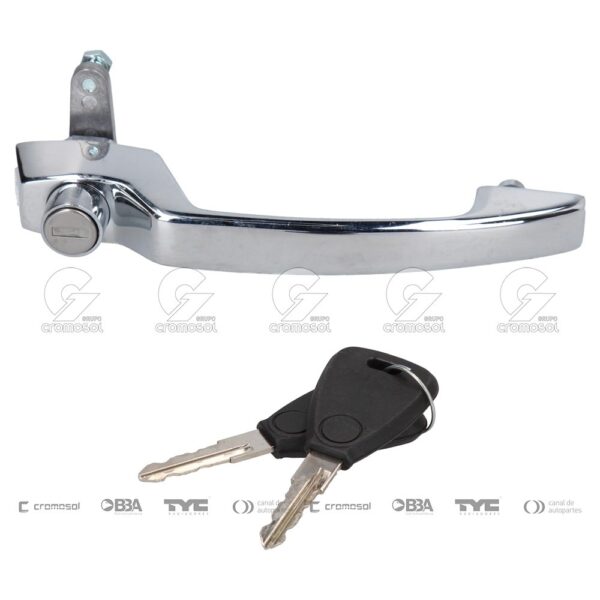 16653 MANIJA EXTERIOR MERCEDES BENZ 1114 CURVA / CROMADA