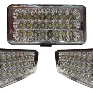 JUEGO FAROS LED RECTANGULAR 145X65MM, 24 LEDS 12V IAL-450