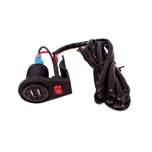 KB-TOM012 ACCESORIO PARA CELULAR TOMA 12V USB DUAL 5V - 3.1A CON INTERRUPTOR DE ENCENDIDO USO ESPECIAL PARA MOTOS