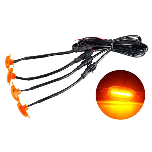 KIT X 4 LED PARRILLA AMBAR