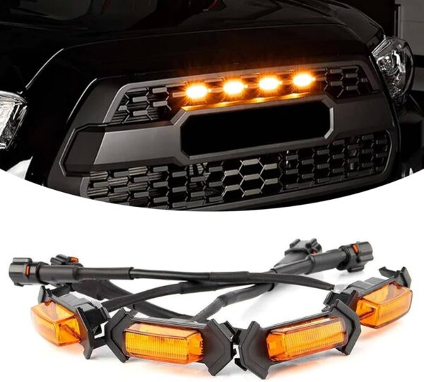 KIT X 4 LED PARRILLA AMBAR (PREMIUM)