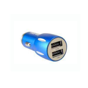 KBCH008BLU CARGADOR DOBLE USB + ENCENDEDOR DE ZINC CON BASE MARTILLO METALICA 12V / 24V OUTPUT 5V 4200 MA AZUL
