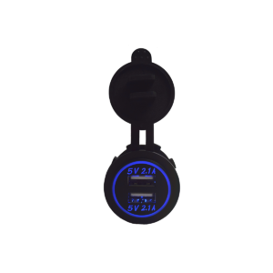 KB-TOM004 TOMA 12V USB DUAL USO ESPECIAL EN AUTOMOVILES AZUL