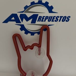 FORMA DE PARABRISAS 12V (MANO CON CUERNOS)