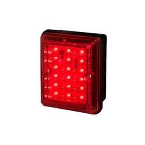 BAI1620ERB FARO RECTANGULAR TRASERO ELECTRONICO CON 18 LEDS / BIVOLTAJE 12/24V ROJO BIPOLAR