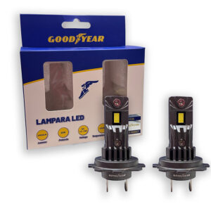 GY-CR_H7LA JUEGO LAMPARA CREE LED GOODYEAR PLUG AND PLAY, SIN CABLE, H7 CON COOLER 28W
