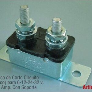 MI568 PROTECTOR TERMICO BIMETALICO PARA 6V - 12V - 24V - 32V HASTA 20 AMPER CON SOPORTE