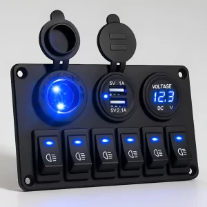 TABLERO DE INTERRUPTORES DE 6 CANALES PREMIUM