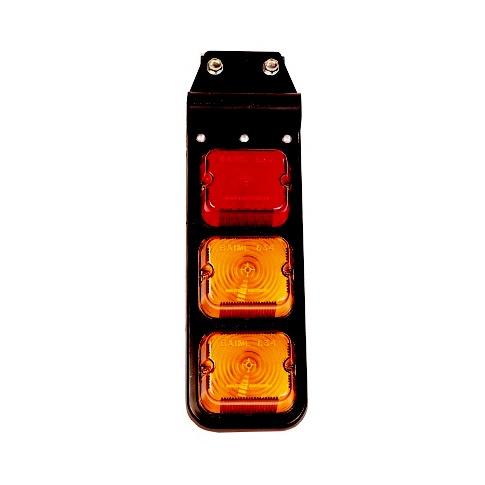 BAI620-634 FAROS FLEXIBLES CON SOPORTE TRIPLE ( ROJO - AMBAR - AMBAR ) LATERALES