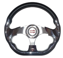 VO-010CR VOLANTE DEPORTIVO BASE PLANA CROMADO