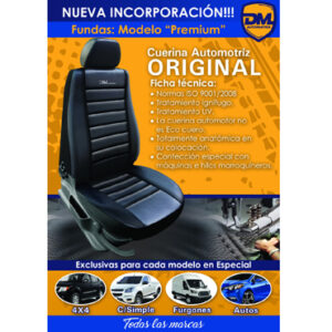  01/036/010 FUNDAS PARA ASIENTOS "RANGER" 04/12 C/DOBLE COMPLETA C/APOYABRAZO ENTERIZA CUERO