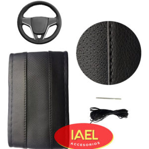 CV-042N CUBRE VOLANTE PARA COSER, CUERINA COMBINADA, NEGRO, 38CM