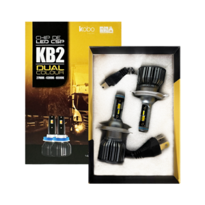 DU-KB2-H4 KIT DE LED DUAL COLOUR BLANCO + AMBAR H4 30000LM 42 WATTS CHIP DOB COOLER ULTIMA GENERACOON ORIGEN ALEMAN USO ESPECIAL 24V